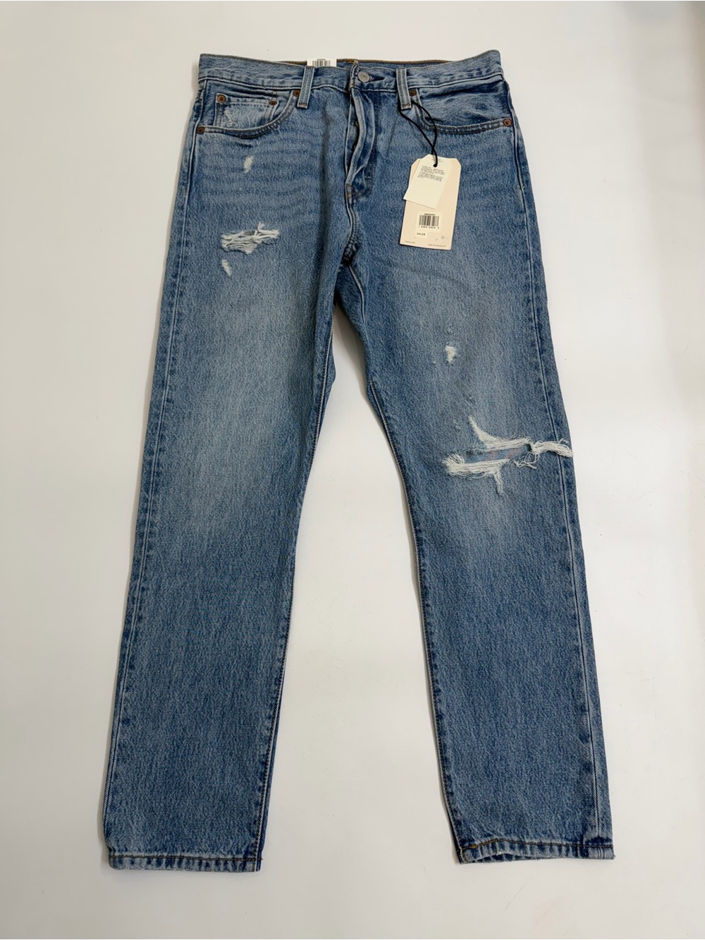 Levi’s Premium 501 Skinny NWT Distressed Button Fly Jeans 29x28